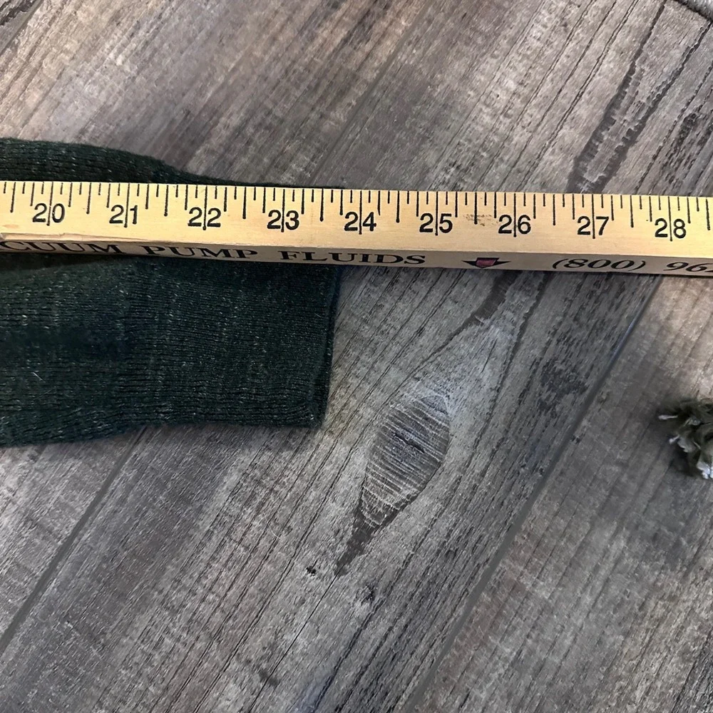 J Crew‎ Men's Dark Green Heathered Henley Sweater Long Sleeve Size L